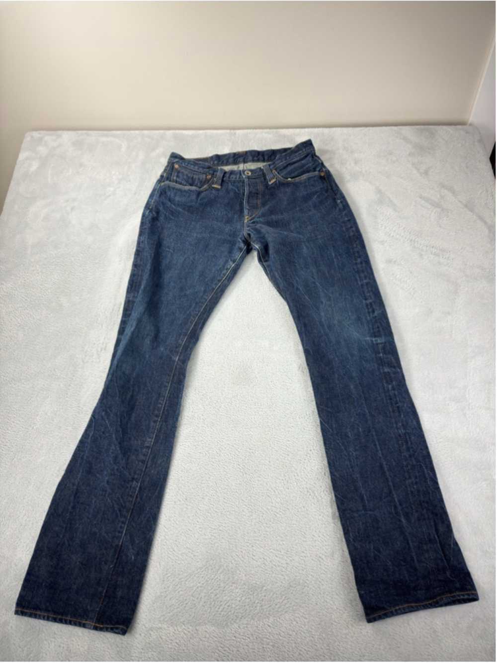Stevenson Overall Co Men Sz 30 W X 31 L Lot 767-OSX Green Selvedge Button Jeans